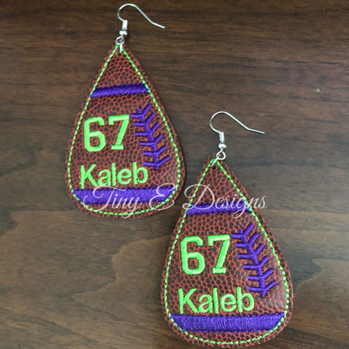 Football Earrings-Customized