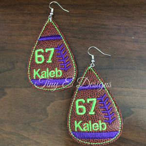 Football Earrings-Customized