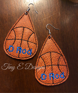 Basketball earrings
