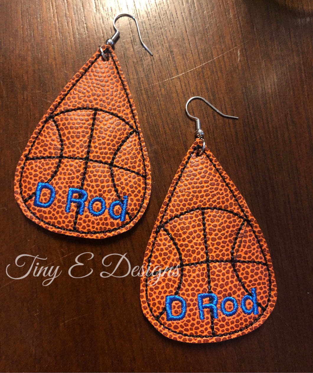 Basketball earrings
